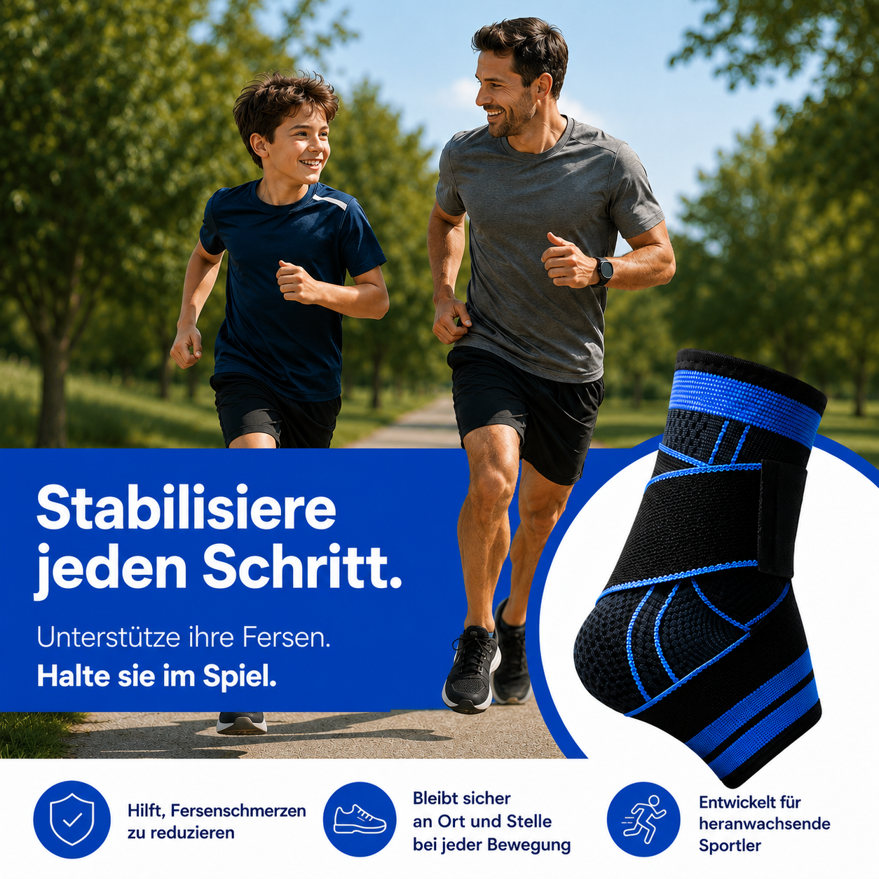 Sooftie ComfortHeel | Stütze bei Fersensch­merzen für junge Sportler