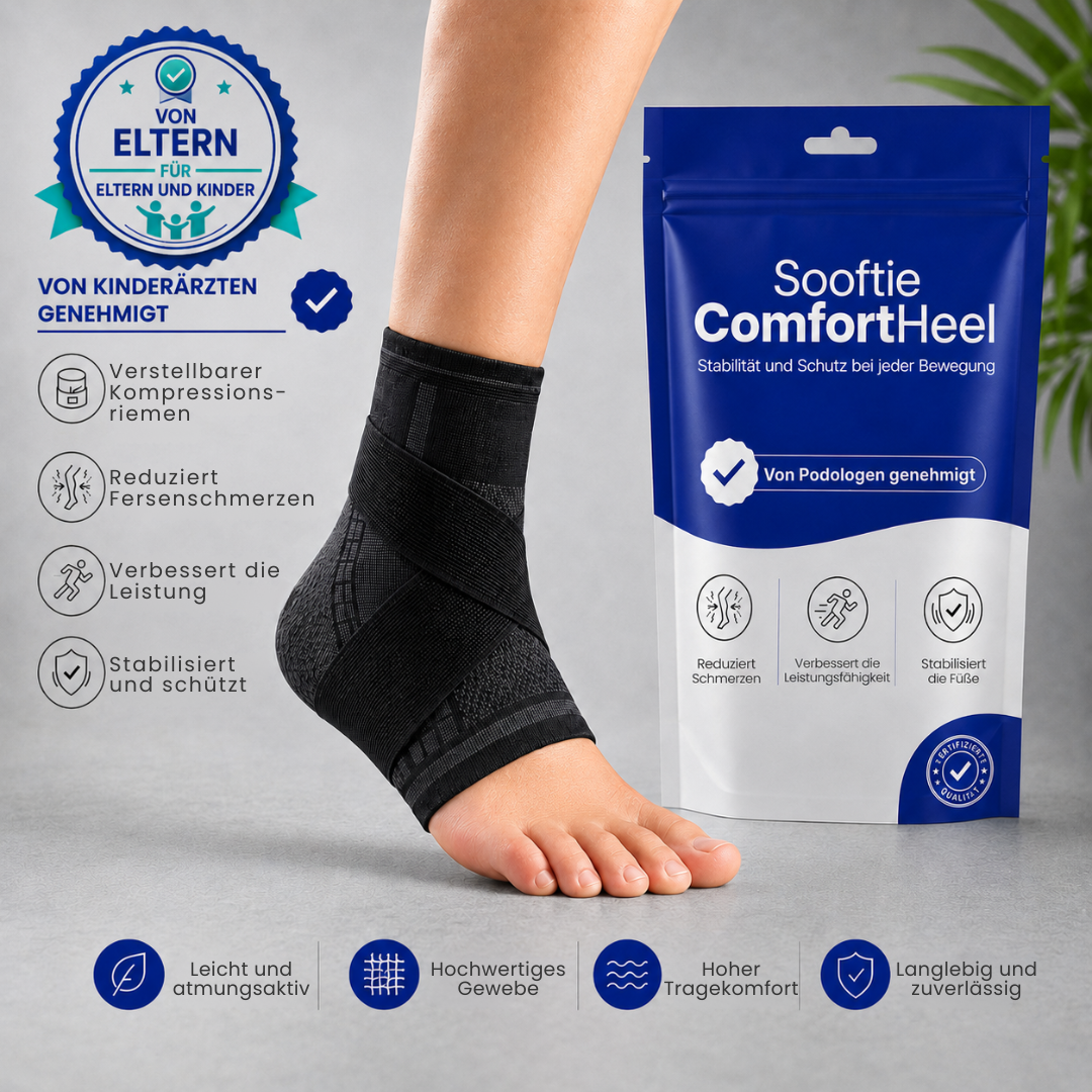 Sooftie ComfortHeel | Stütze bei Fersensch­merzen für junge Sportler